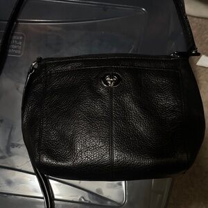 Coach Black Pebbled Leather Crossbody Bag